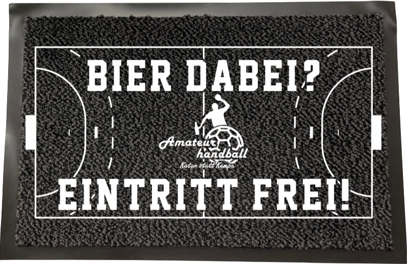 Fußmatte 'Sozial Ist, Wer Bier Mitbringt' – 60x40 Cm, Waschbar & Witzig