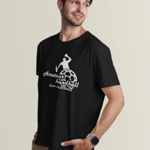 Print T-Shirt - Schwarz mit weißen Print