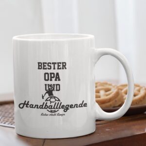 Bester Opa und Handballlegende Tasse