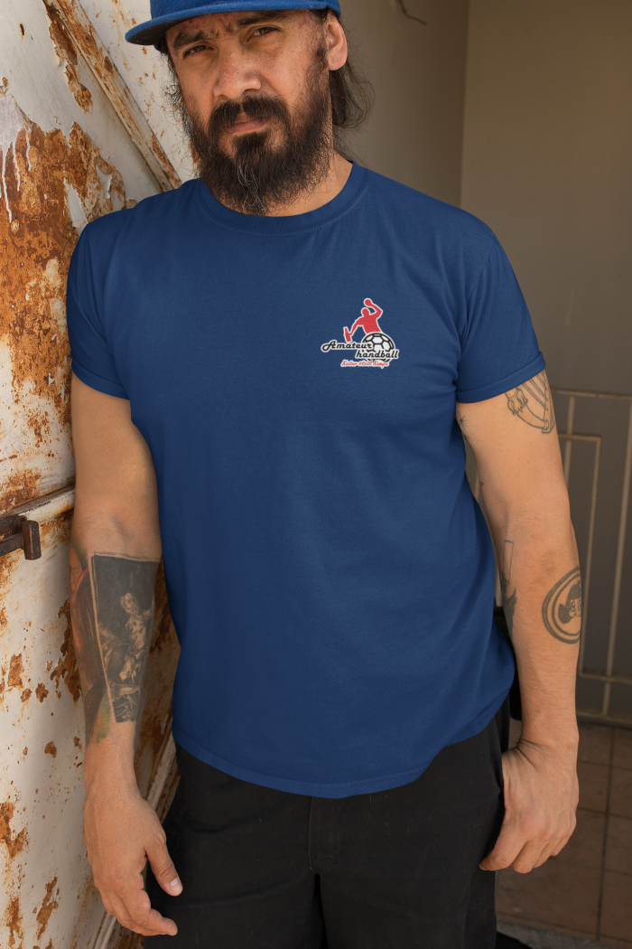 Basic Shirt Amateuerhandball in blau Model