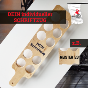 Biermeter mit eigenem Schriftzug